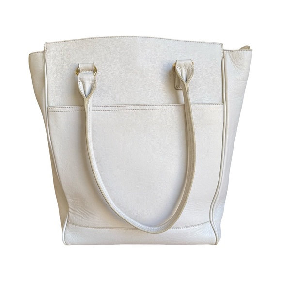 Banana Republic White Dianne Tote Leather - Picture 2 of 9